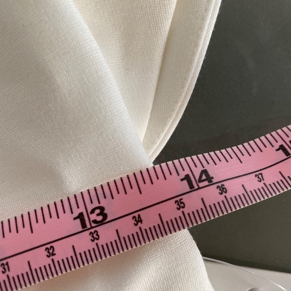 NWT - H by Halston - White Ivory Cocktail Ruffle Sleeve Dress Bridal Wedding 0 - Picture 8 of 9